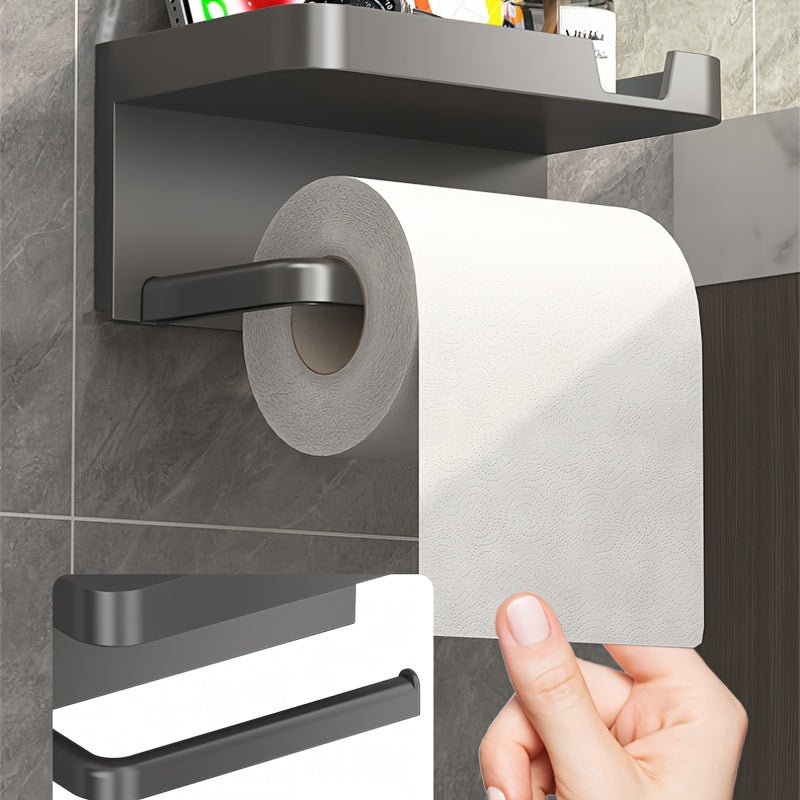 Suporte Adesivo para Papel Higiênico Com Prateleira para Celular