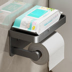 Suporte Adesivo para Papel Higiênico Com Prateleira para Celular