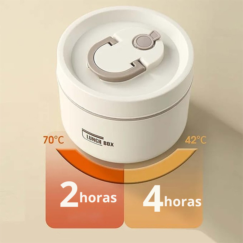 Marmita Empilhável Térmica 3 em 1 de Aço Inoxidável com Bolsa Isotérmica