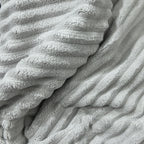 Conjunto de Toalhas de Banho Listradas em Coral Fleece
