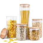 Conjunto 5pcs Potes Herméticos de Vidro