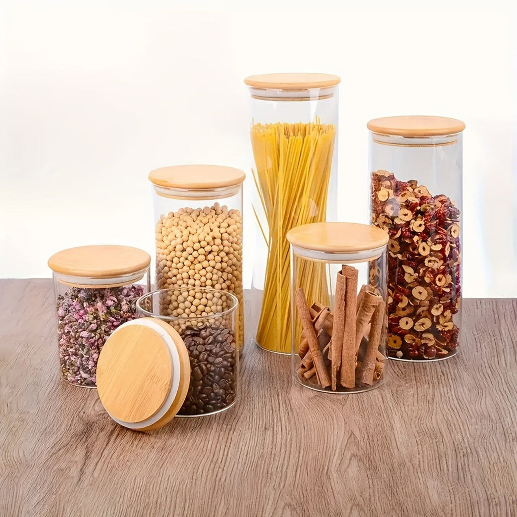 Conjunto 5pcs Potes Herméticos de Vidro