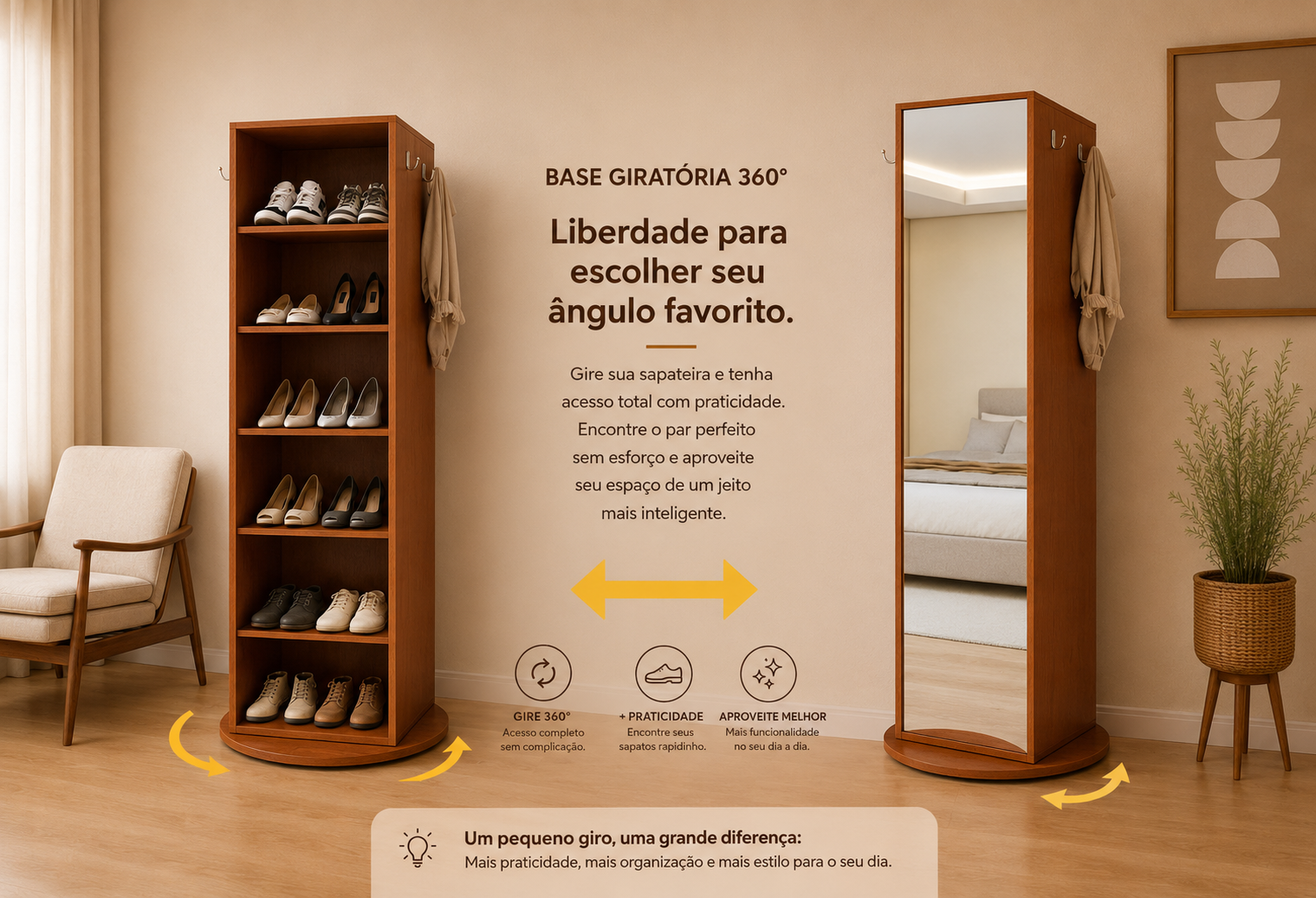 Sapateira Viena com Espelho