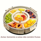 Bandeja Giratória para Petiscos com 6 Compartimentos e Tampa