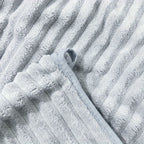 Conjunto de Toalhas de Banho Listradas em Coral Fleece