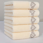 Conjunto de 5 Toalhas de Rosto Luxuosa 100% Algodão